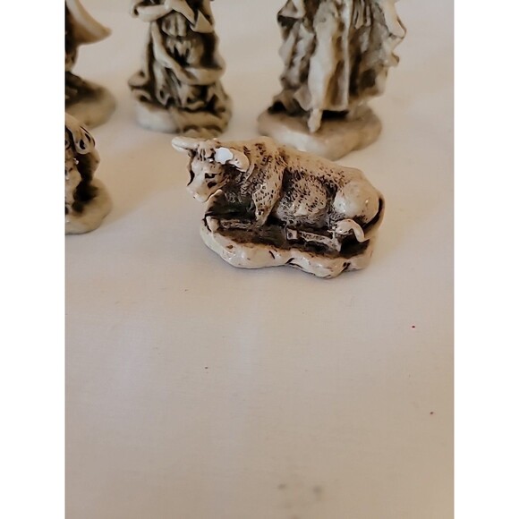 Vintage Chalk ? Nativity Scene, 6 Pieces Miniature 3" To 1" Height - Picture 5 of 16